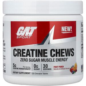 GAT, Sport, Creatine Chews, Fruit Punch, 120 Chewable Tablets GAT, Sport, Creatine Chews, Fruit Punch, 120 Chewable Tablets