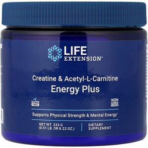 Life Extension, Creatine & Acetyl-L-Carnitine, Energy Plus, 0.51 lb (233 g) Life Extension, Creatine & Acetyl-L-Carnitine, Energy Plus, 0.51 lb (233 g)