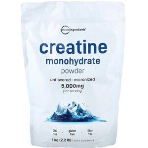 Micro Ingredients, Creatine Monohydrate Powder, Unflavored, 2.2 lb (1 kg) Micro Ingredients, Creatine Monohydrate Powder, Unflavored, 2.2 lb (1 kg)