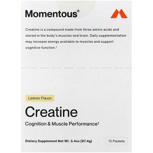 Momentous, Creatine, Lemon, 15 Packets, 0.23 oz (6.49 g) Each Momentous, Creatine, Lemon, 15 Packets, 0.23 oz (6.49 g) Each