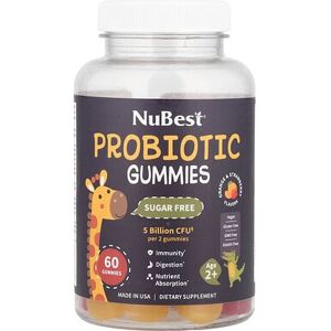 NuBest, Probiotic Gummies, Age 2+, Orange & Strawberry, 60 Gummies NuBest, Probiotic Gummies, Age 2+, Orange & Strawberry, 60 Gummies