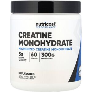 Nutricost, Performance, Creatine Monohydrate, Unflavored, 10.7 oz (300 g) Nutricost, Performance, Creatine Monohydrate, Unflavored, 10.7 oz (300 g)