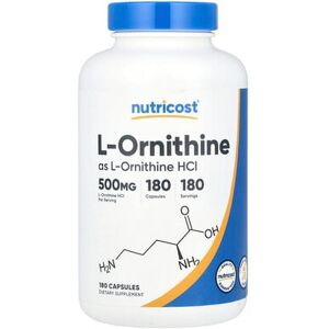 Nutricost, L-Ornithine, 500 mg, 180 Capsules Nutricost, L-Ornithine, 500 mg, 180 Capsules