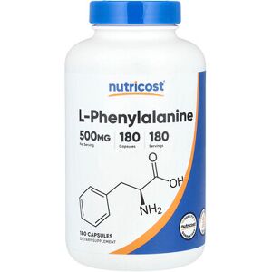 Nutricost, L-Phenylalanine, 500 mg, 180 Capsules Nutricost, L-Phenylalanine, 500 mg, 180 Capsules