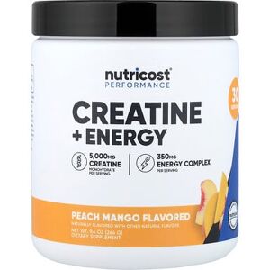 Nutricost, Performance, Creatine + Energy, Peach Mango, 9.4 oz (264 g) Nutricost, Performance, Creatine + Energy, Peach Mango, 9.4 oz (264 g)