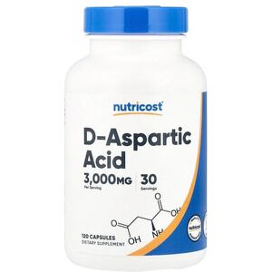 Nutricost, D-Aspartic Acid, 120 Capsules (750 mg per Capsule) Nutricost, D-Aspartic Acid, 120 Capsules (750 mg per Capsule)