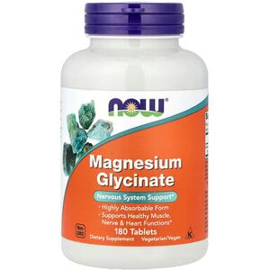 NOW Foods Magnesium Glycinate 180 Tablets - Dietary Supplement NOW Foods Magnesium Glycinate 180 Tablets - Dietary Supplement