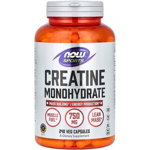 NOW Foods, Sports, Creatine Monohydrate, 750 mg, 240 Veg Capsules NOW Foods, Sports, Creatine Monohydrate, 750 mg, 240 Veg Capsules