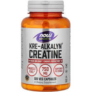 NOW Foods, Sports, Kre-Alkalyn® Creatine, 120 Veg Capsules (750 mg per Capsule) NOW Foods, Sports, Kre-Alkalyn® Creatine, 120 Veg Capsules (750 mg per Capsule)