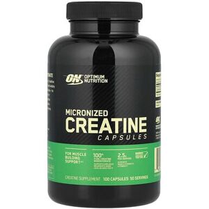 Optimum Nutrition, Micronized Creatine Capsules, 100 Capsules (1.25 g per Capsule ) Optimum Nutrition, Micronized Creatine Capsules, 100 Capsules (1.25 g per Capsule )