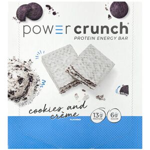 BNRG, Power Crunch®, Protein Energy Bar, Cookies and Crème, 12 Bars, 1.4 oz (40 g) Each BNRG, Power Crunch®, Protein Energy Bar, Cookies and Crème, 12 Bars, 1.4 oz (40 g) Each