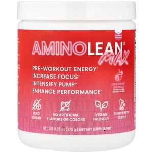 RSP Nutrition, AminoLean® Max, Pre-Workout, Strawberry Lemonade, 9.85 oz (279 g) RSP Nutrition, AminoLean® Max, Pre-Workout, Strawberry Lemonade, 9.85 oz (279 g)
