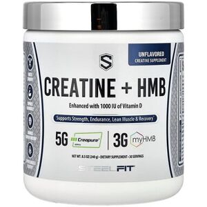 SteelFit, Creatine + HMB, Unflavored, 8.5 oz (240 g) SteelFit, Creatine + HMB, Unflavored, 8.5 oz (240 g)