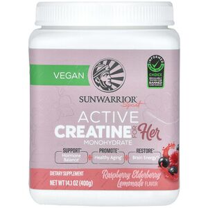 Sunwarrior, Sport, Active Creatine For Her, Raspberry Elderberry Lemonade, 14.1 oz (400 g) Sunwarrior, Sport, Active Creatine For Her, Raspberry Elderberry Lemonade, 14.1 oz (400 g)
