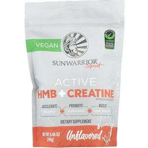 Sunwarrior, Sport, Active HMB + Creatine Monohydrate, Unflavored , 8.46 oz (240 g) Sunwarrior, Sport, Active HMB + Creatine Monohydrate, Unflavored , 8.46 oz (240 g)