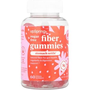UpSpring, Fiber Gummies, Strawberry, 60 Vegan Gummies UpSpring, Fiber Gummies, Strawberry, 60 Vegan Gummies