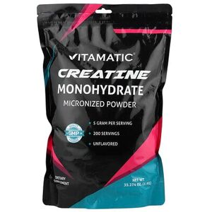 Vitamatic, Creatine Monohydrate, Micronized Powder, Unflavored, 35.274 oz (1 kg) Vitamatic, Creatine Monohydrate, Micronized Powder, Unflavored, 35.274 oz (1 kg)