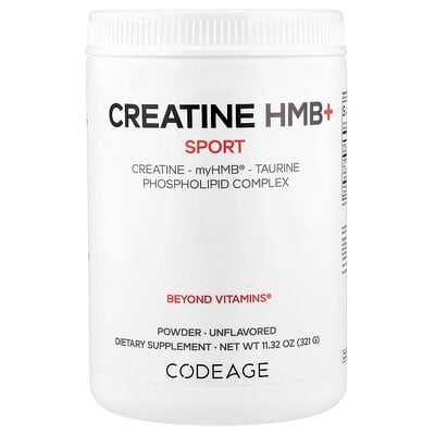 Codeage Sport, Creatine HMB+, Unflavored, 11.32 oz (321 g) Codeage Sport, Creatine HMB+, Unflavored, 11.32 oz (321 g)