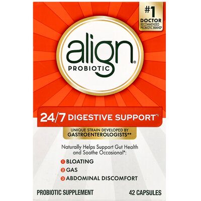 Align Probiotics, 24/7 Digestive Support, 42 Capsules (10 mg per Capsule) Align Probiotics, 24/7 Digestive Support, 42 Capsules (10 mg per Capsule)