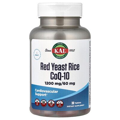 KAL, Red Yeast Rice & CoQ-10, 30 Tablets KAL, Red Yeast Rice & CoQ-10, 30 Tablets