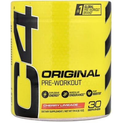 C4 / Cellucor, C4® Original, Pre-Workout, Cherry Limeade, 6.1 oz (174 g) C4 / Cellucor, C4® Original, Pre-Workout, Cherry Limeade, 6.1 oz (174 g)