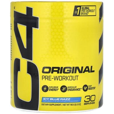 C4 / Cellucor, C4® Original, Pre-Workout, Icy Blue Razz, 6.3 oz (180 g) C4 / Cellucor, C4® Original, Pre-Workout, Icy Blue Razz, 6.3 oz (180 g)