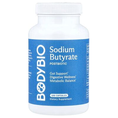 BodyBio, Sodium Butyrate, 100 Capsules BodyBio, Sodium Butyrate, 100 Capsules