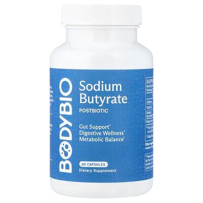 BodyBio, Sodium Butyrate, 60 Capsules BodyBio, Sodium Butyrate, 60 Capsules