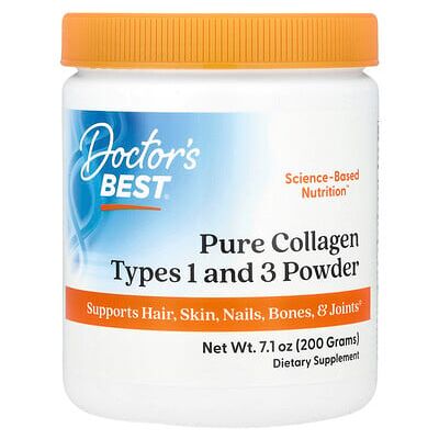 Doctor's Best Collagen Types 1 & 3 Powder - Collagen Powder for Skin, Hair, Nails Doctor's Best Collagen Types 1 & 3 Powder - Collagen Powder for Skin, Hair, Nails