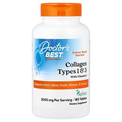 Doctor's Best Collagen Types 1 and 3 with Peptan and Vitamin C - 1000 mg Doctor's Best Collagen Types 1 and 3 with Peptan and Vitamin C - 1000 mg