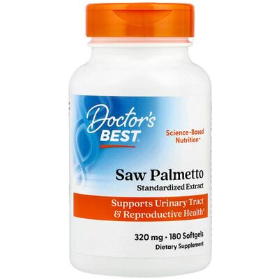 Doctor's Best Saw Palmetto Standardized Extract - 320mg - 180 Softgels - Dietary Supplement Doctor's Best Saw Palmetto Standardized Extract - 320mg - 180 Softgels - Dietary Supplement