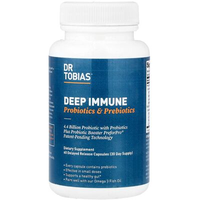 Dr. Tobias, Deep Immune, Probiotics & Prebiotics, 60 Delayed Release Capsules Dr. Tobias, Deep Immune, Probiotics & Prebiotics, 60 Delayed Release Capsules