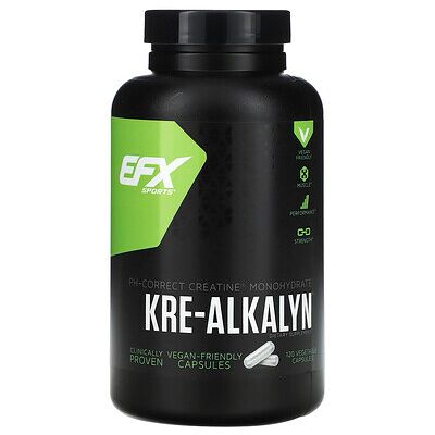 EFX Sports, Kre-Alkalyn, 120 Vegetable Capsules (750 mg per Capsule) EFX Sports, Kre-Alkalyn, 120 Vegetable Capsules (750 mg per Capsule)