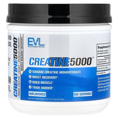 EVLution Nutrition, Creatine5000®, Unflavored, 17.64 oz (500 g) EVLution Nutrition, Creatine5000®, Unflavored, 17.64 oz (500 g)