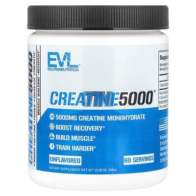 EVLution Nutrition, Creatine5000®, Unflavored, 10.58 oz (300 g) EVLution Nutrition, Creatine5000®, Unflavored, 10.58 oz (300 g)