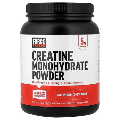 Force Factor, Creatine Monohydrate Powder, Unflavored, 35.3 oz (1 kg) Force Factor, Creatine Monohydrate Powder, Unflavored, 35.3 oz (1 kg)