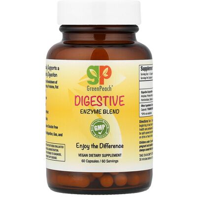 GreenPeach, Digestive Enzyme Blend, 60 Capsules GreenPeach, Digestive Enzyme Blend, 60 Capsules
