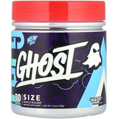 Ghost, Size, Muscle Builder, 'Natty', 11.6 oz (330 g) Ghost, Size, Muscle Builder, 'Natty', 11.6 oz (330 g)