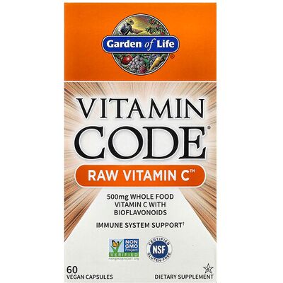 Garden of Life Vitamin Code Raw Vit C - 500mg Whole Food Vit C with Bioflavonoids - Vitamins Garden of Life Vitamin Code Raw Vit C - 500mg Whole Food Vit C with Bioflavonoids - Vitamins