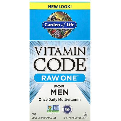 Garden of Life Vitamin Code Raw One Men Multivitamin - 75 Capsules Garden of Life Vitamin Code Raw One Men Multivitamin - 75 Capsules