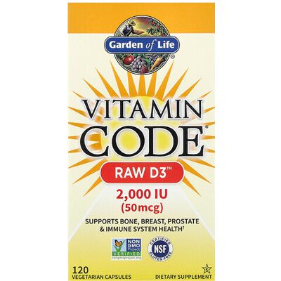 Garden of Life Vitamin Code Raw D3 - 2000 IU - 120 Veg Capsules Garden of Life Vitamin Code Raw D3 - 2000 IU - 120 Veg Capsules