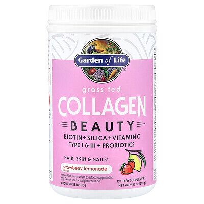 Garden of Life Grass Fed Collagen Beauty Strawberry Lemonade - Beauty Supplement Garden of Life Grass Fed Collagen Beauty Strawberry Lemonade - Beauty Supplement