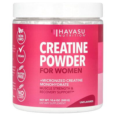 Havasu Nutrition, Creatine Powder For Women, Unflavored, 10.6 oz (300 g) Havasu Nutrition, Creatine Powder For Women, Unflavored, 10.6 oz (300 g)