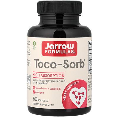 Jarrow Formulas Toco-Sorb - Vitamin E & Tocotrienols - 60 Softgels Jarrow Formulas Toco-Sorb - Vitamin E & Tocotrienols - 60 Softgels