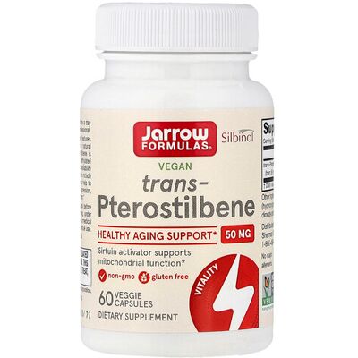 Jarrow Formulas trans-Pterostilbene 50mg - Dietary Supplement Jarrow Formulas trans-Pterostilbene 50mg - Dietary Supplement
