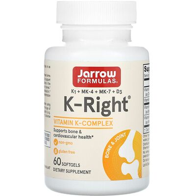 Jarrow Formulas K-Right Vitamin K Complex - 60 softgels Jarrow Formulas K-Right Vitamin K Complex - 60 softgels