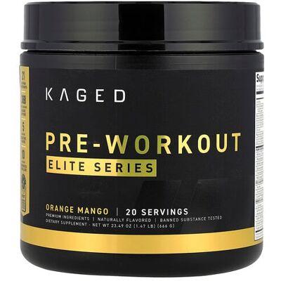 Kaged, Elite Series, Pre-Workout, Orange Mango, 1.47 lb (666 g) Kaged, Elite Series, Pre-Workout, Orange Mango, 1.47 lb (666 g)