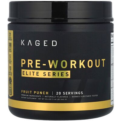 Kaged, Elite Series, Pre-Workout, Fruit Punch, 1.46 lb (662 g) Kaged, Elite Series, Pre-Workout, Fruit Punch, 1.46 lb (662 g)