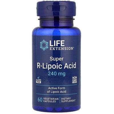 Life Extension Super R-Lipoic Acid 240 Mg - 60 Vegetarian Capsules Life Extension Super R-Lipoic Acid 240 Mg - 60 Vegetarian Capsules
