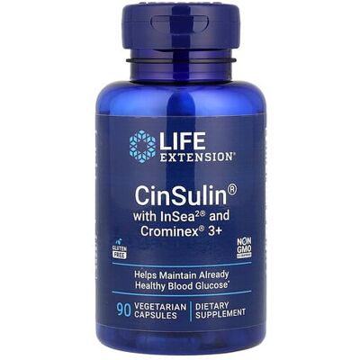 Life Extension Cinsulin with InSea2 and Crominex 3+ - Dietary Supplement Life Extension Cinsulin with InSea2 and Crominex 3+ - Dietary Supplement